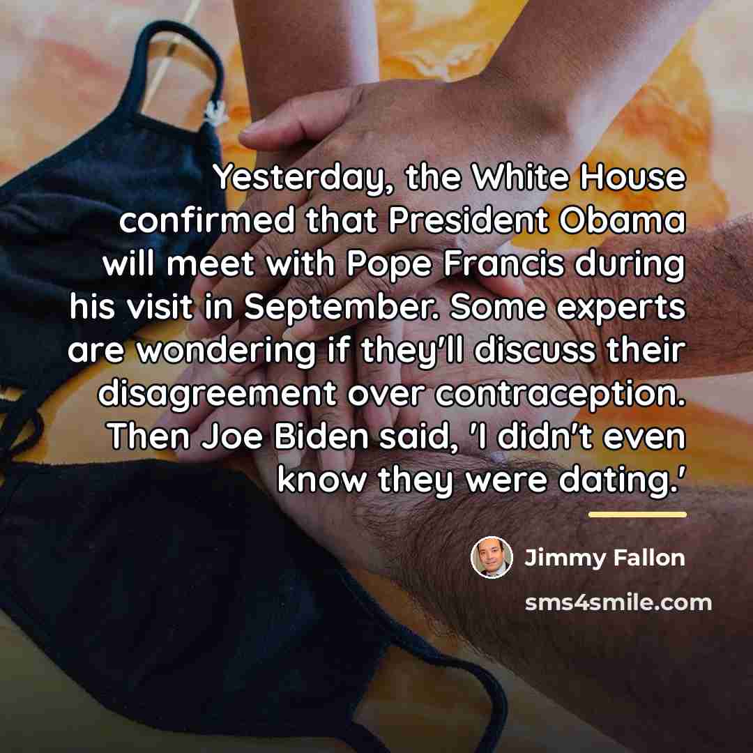 “Yesterday, the White House confirmed that President Obama will meet…” quote by Jimmy Fallon