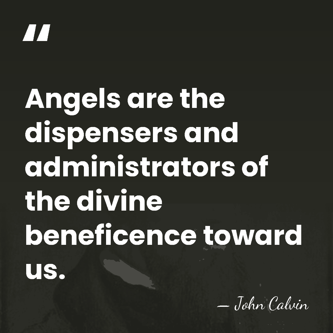Angels are the dispensers and administrators of the divine beneficence toward us. - John Calvin