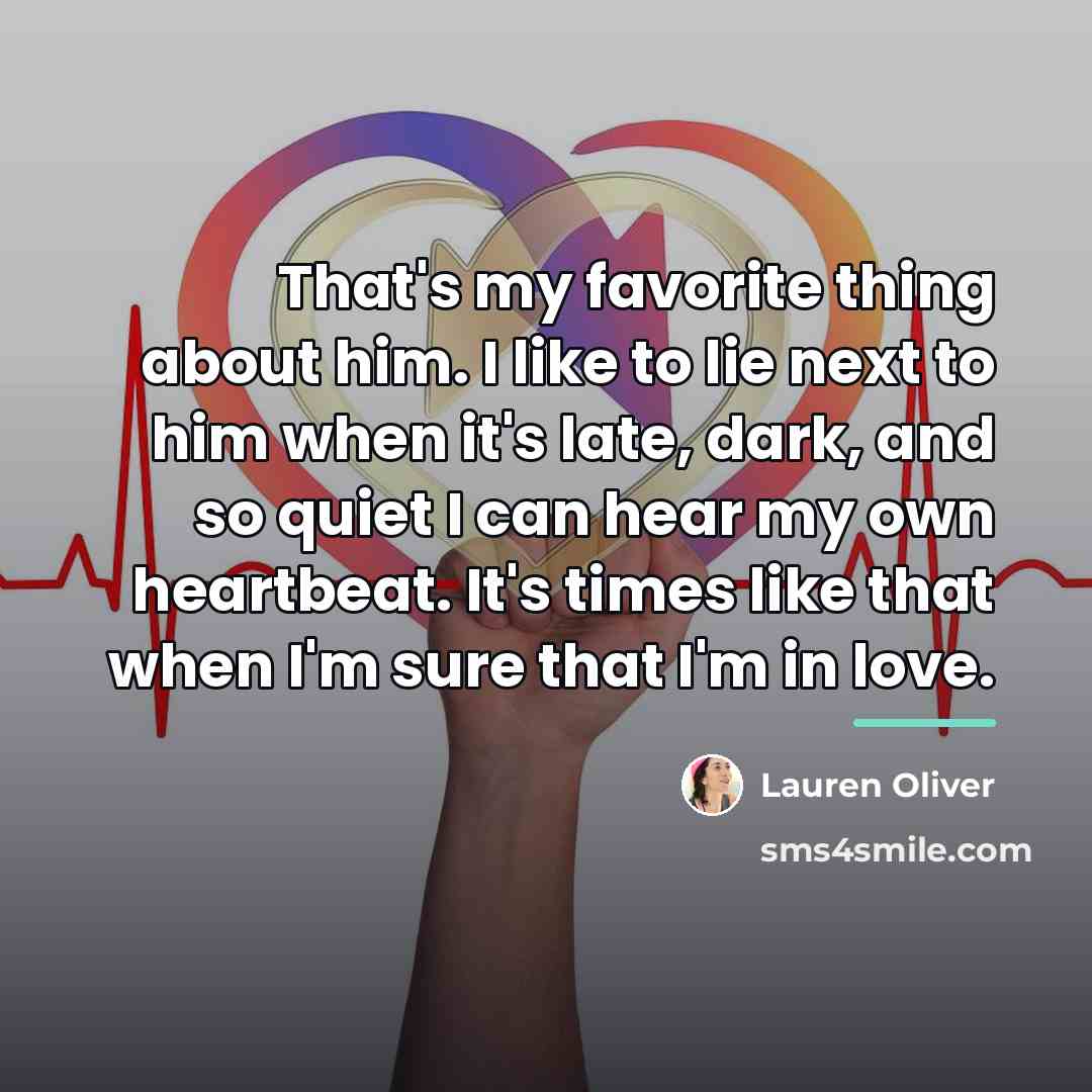 “That's my favorite thing about him. I like to lie…” quote by Lauren Oliver
