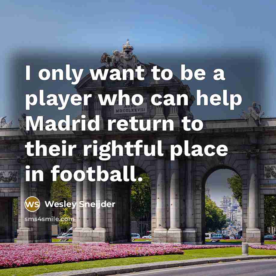 “I only want to be a player who can help…” quote by Wesley Sneijder