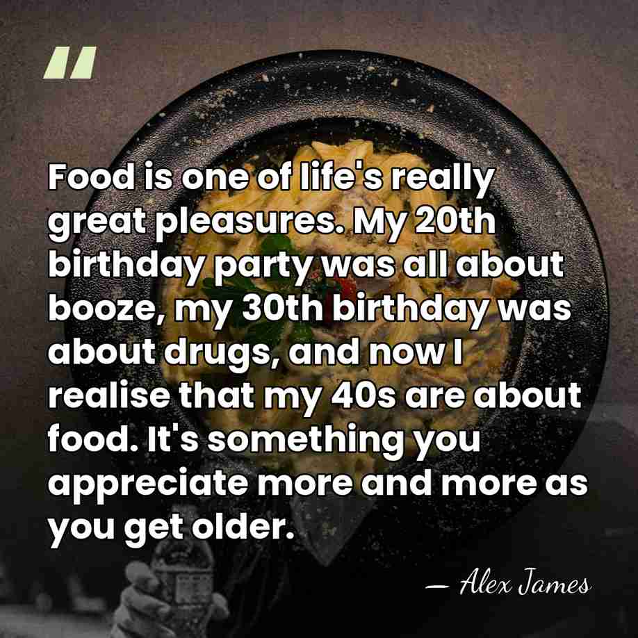 Food is one of life's really great pleasures. My 20th birthday party&hellip; - Alex James