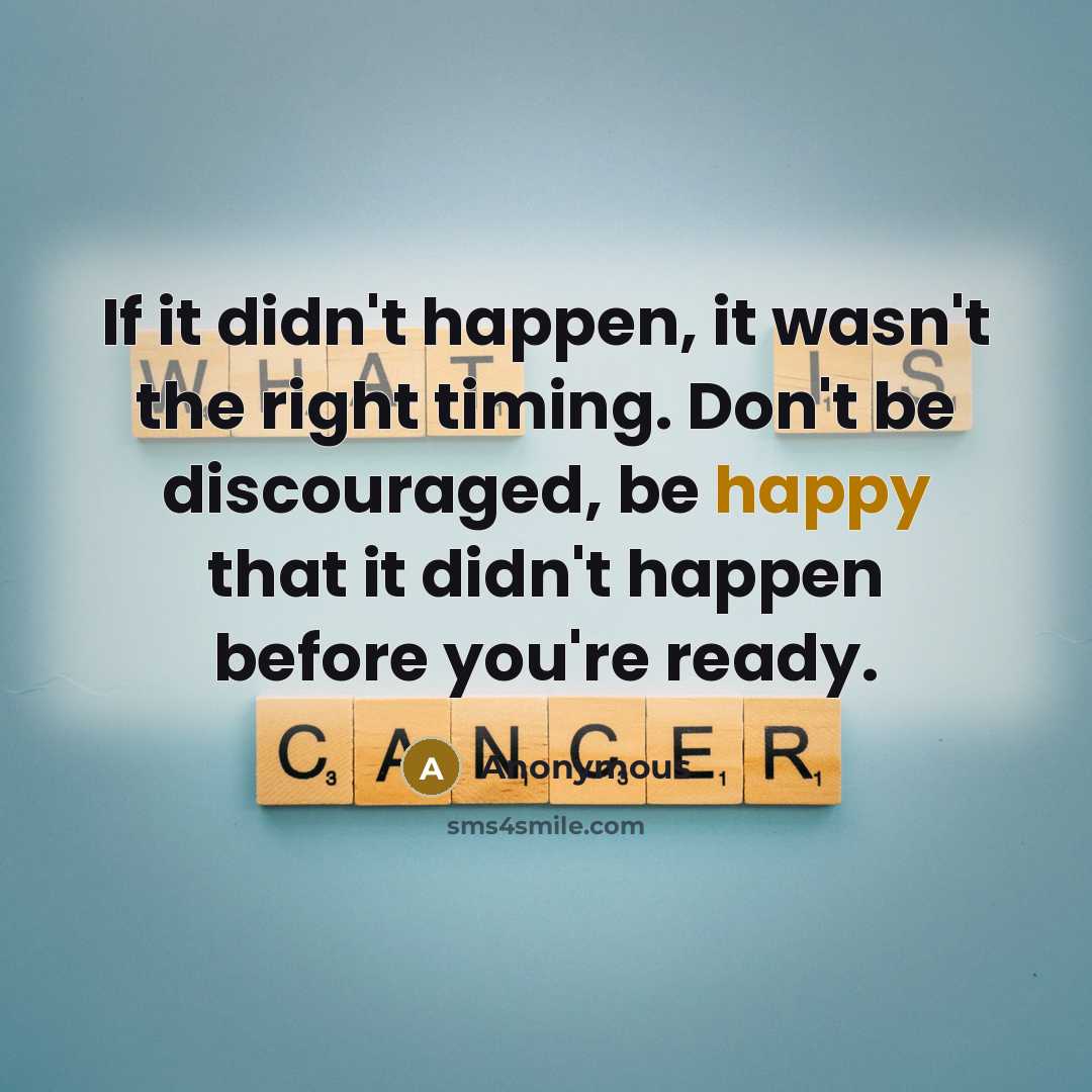 “If it didn't happen, it wasn't the right timing. Don't…” quote by Anonymous