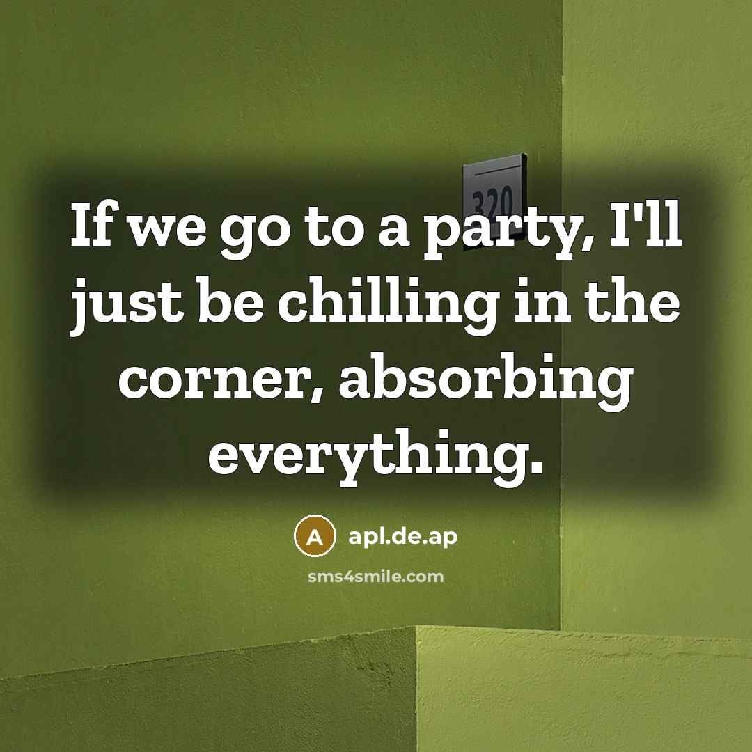 “If we go to a party, I'll just be chilling…” quote by apl.de.ap