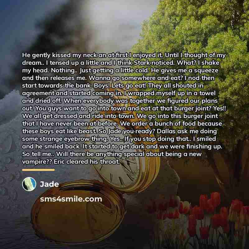 “He gently kissed my neck an at first I enjoyed…” quote by Jade