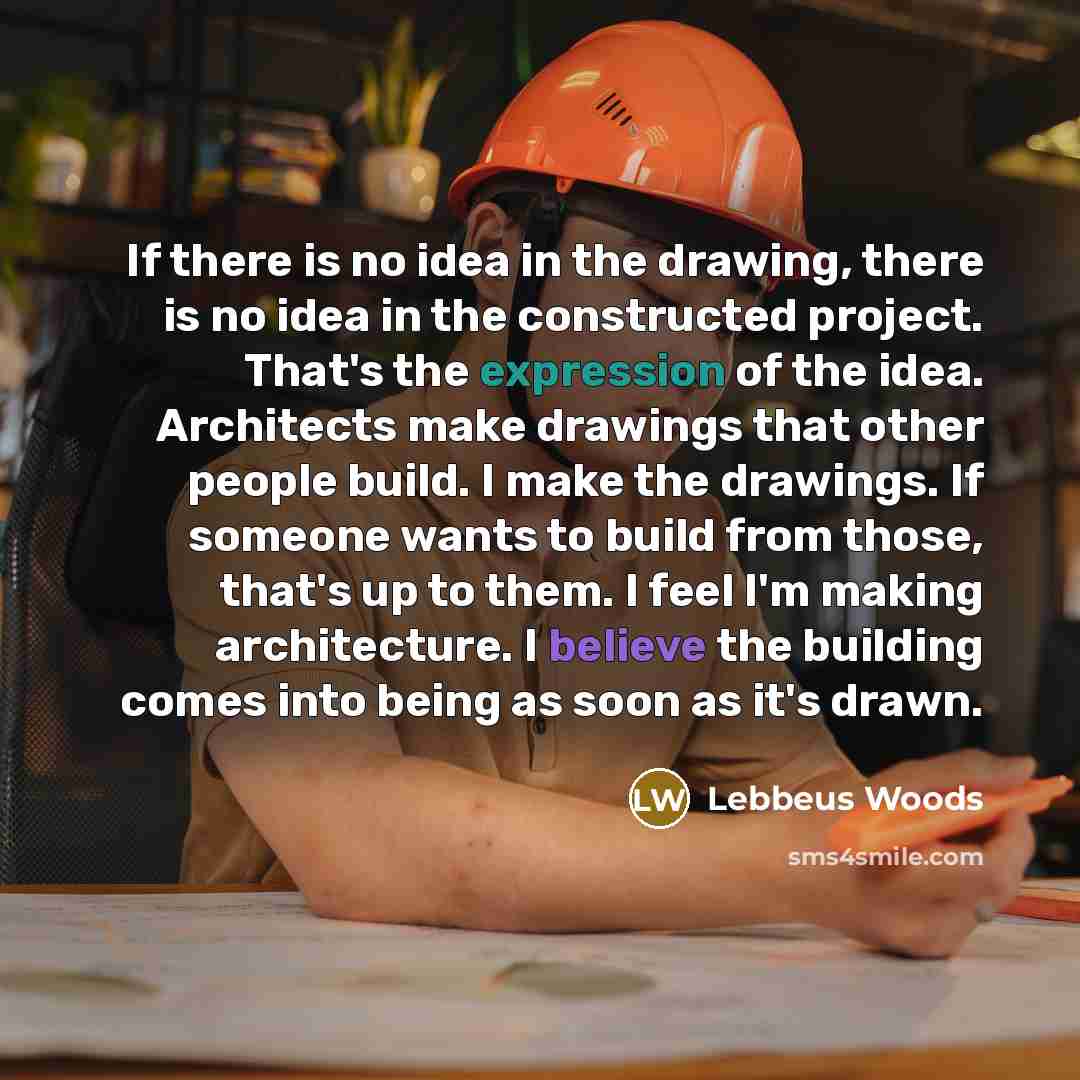 “If there is no idea in the drawing, there is…” quote by Lebbeus Woods
