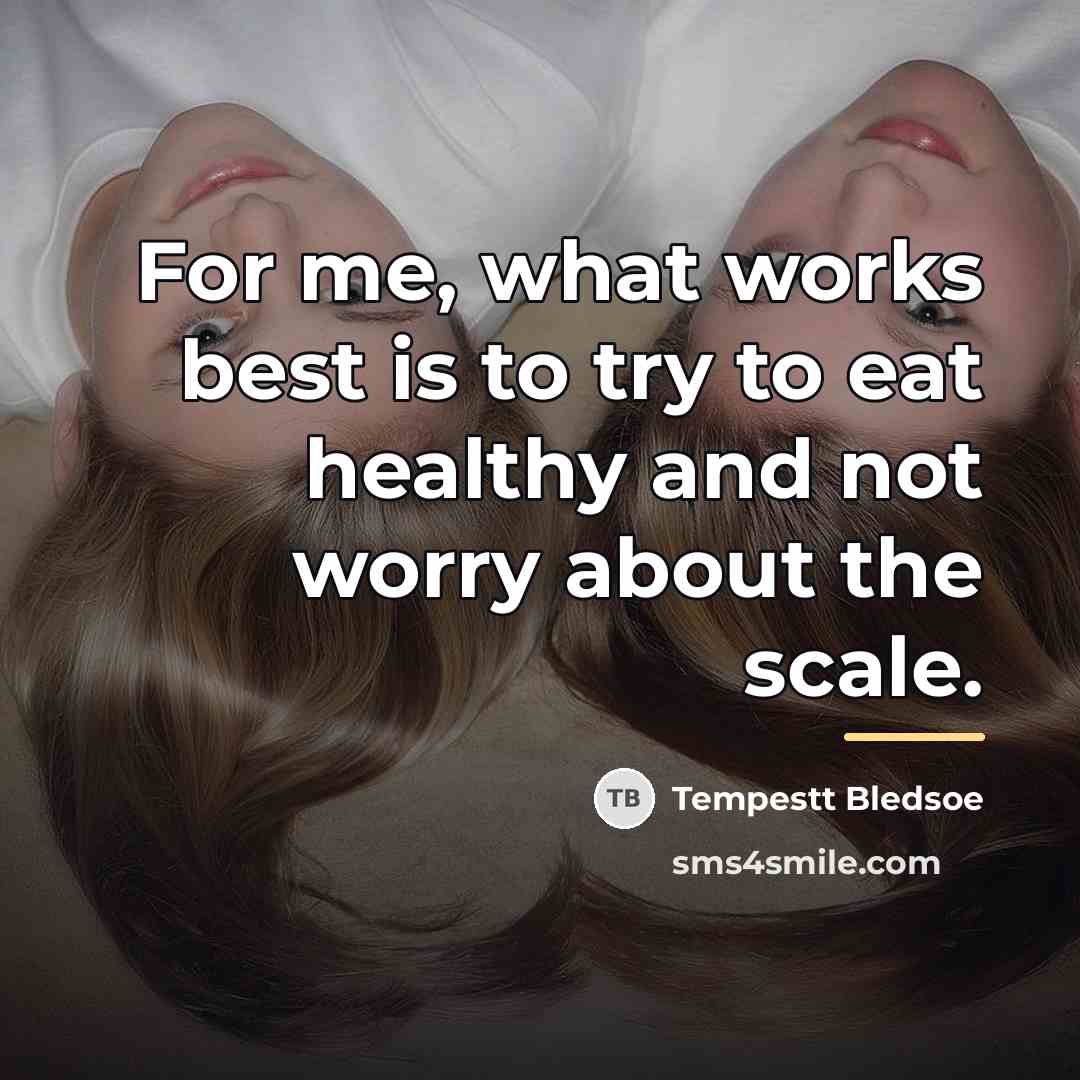 “For me, what works best is to try to eat…” quote by Tempestt Bledsoe