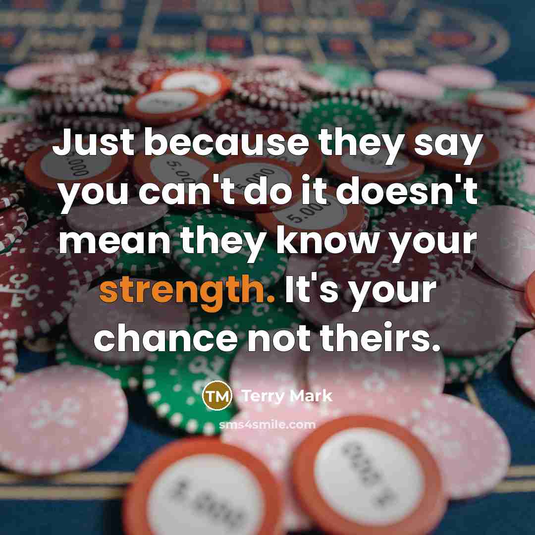 “Just because they say you can't do it doesn't mean…” quote by Terry Mark