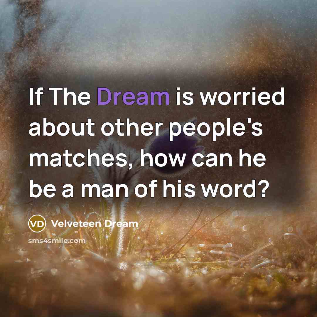 “If The Dream is worried about other people's matches, how…” quote by Velveteen Dream