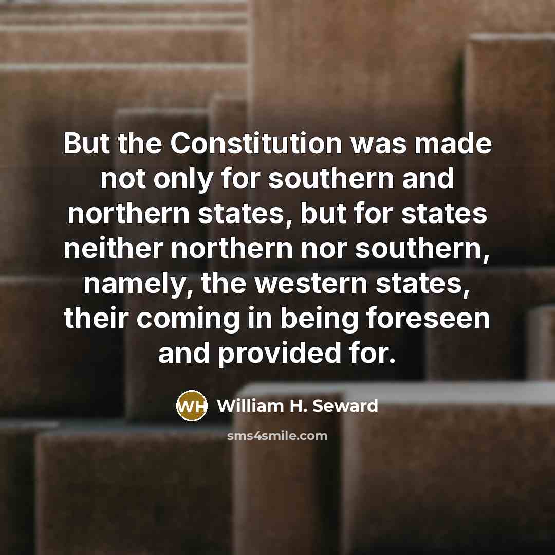 “But the Constitution was made not only for southern and…” quote by William H. Seward