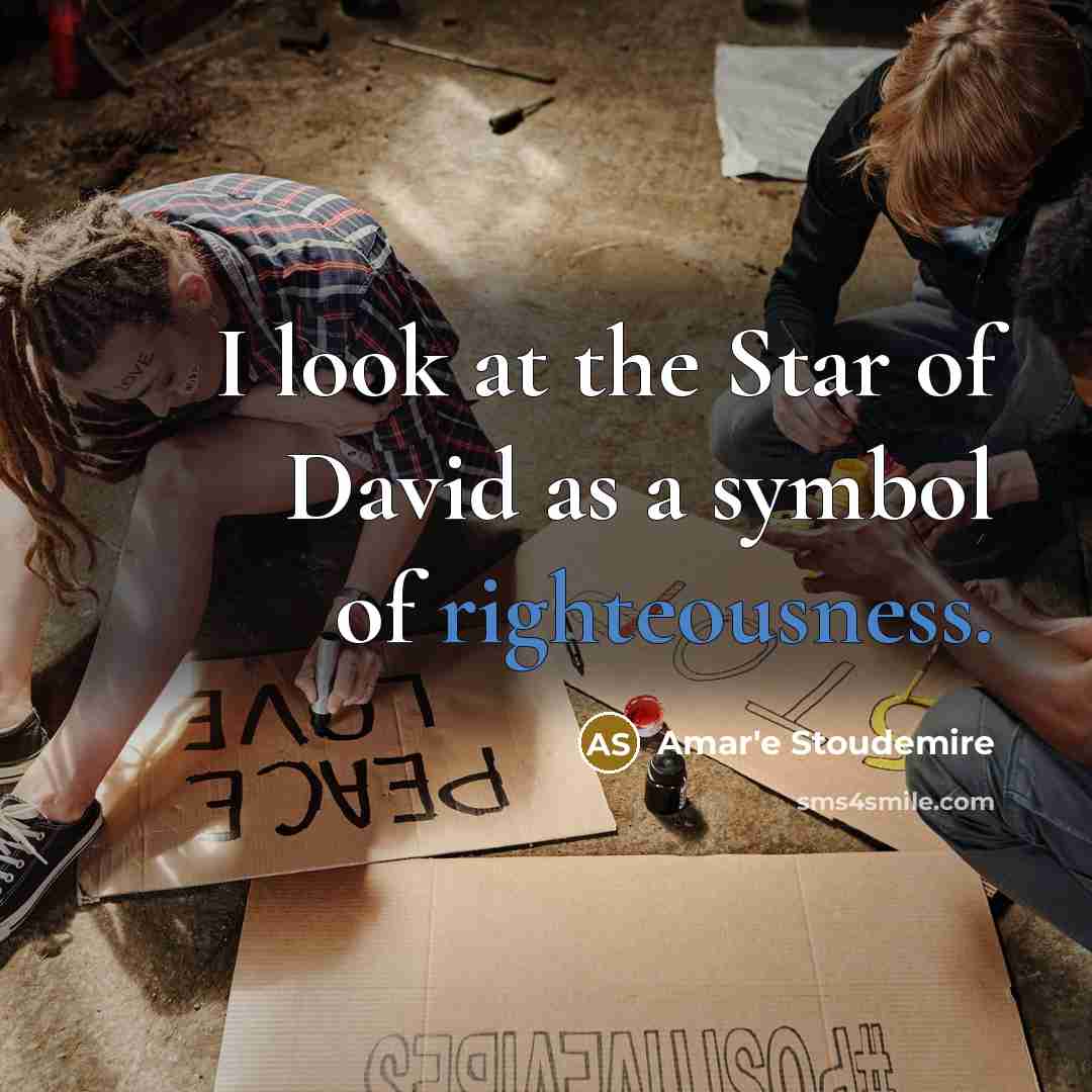 “I look at the Star of David as a symbol…” quote by Amar'e Stoudemire