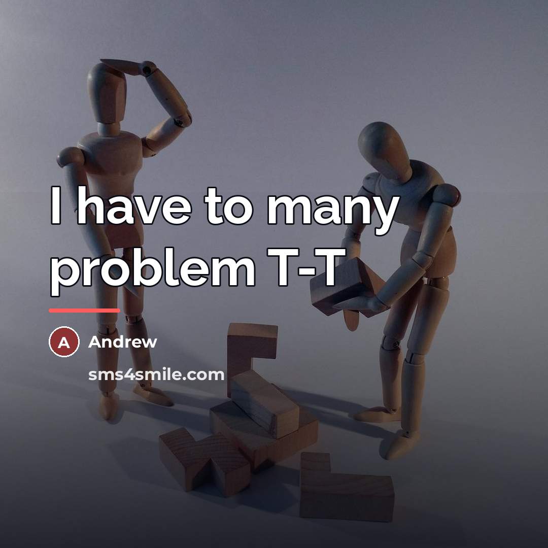 “I have to many problem T-T…” quote by Andrew