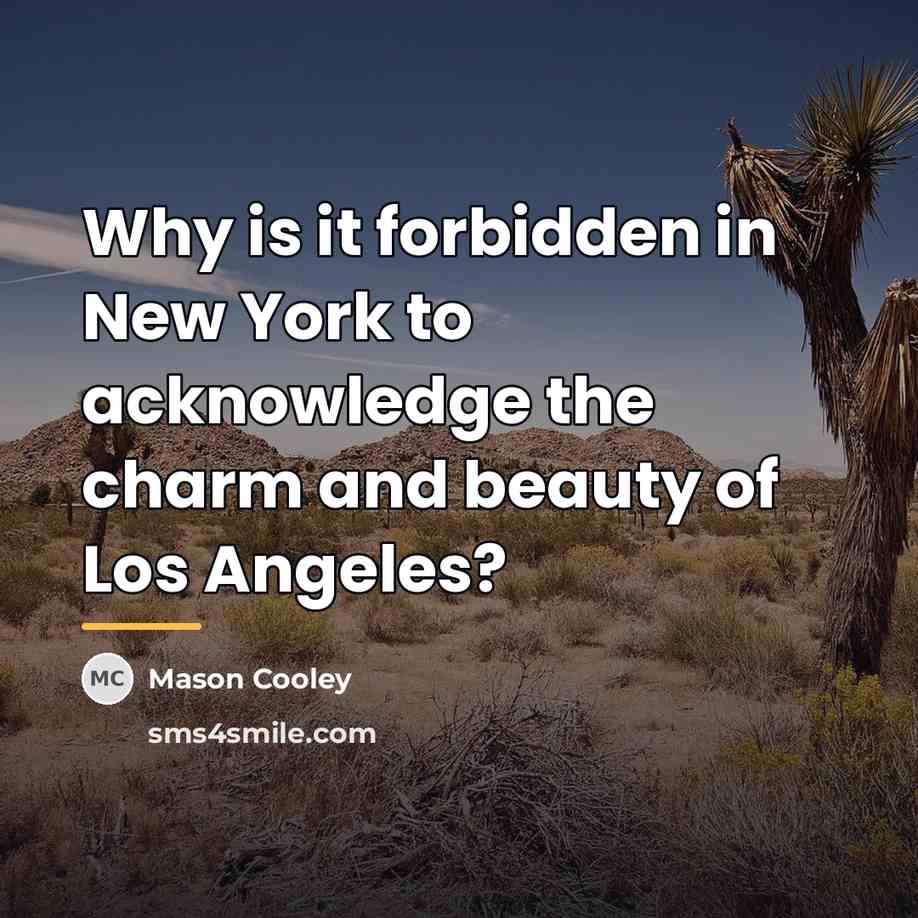 “Why is it forbidden in New York to acknowledge the…” quote by Mason Cooley