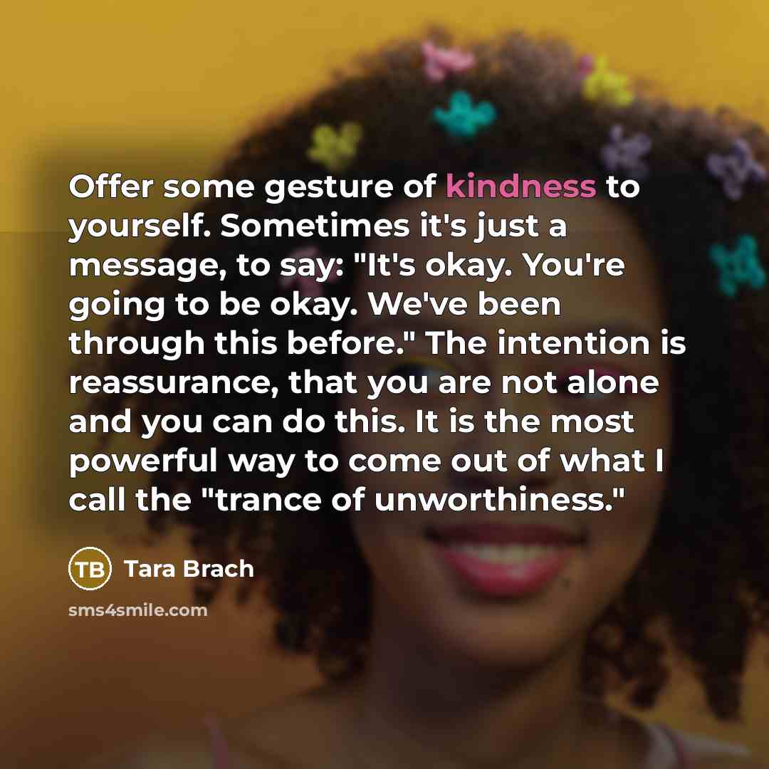 “Offer some gesture of kindness to yourself. Sometimes it's just…” quote by Tara Brach