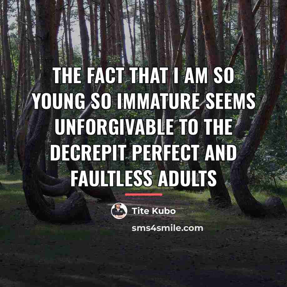 “The fact that I am so young So Immature Seems…” quote by Tite Kubo