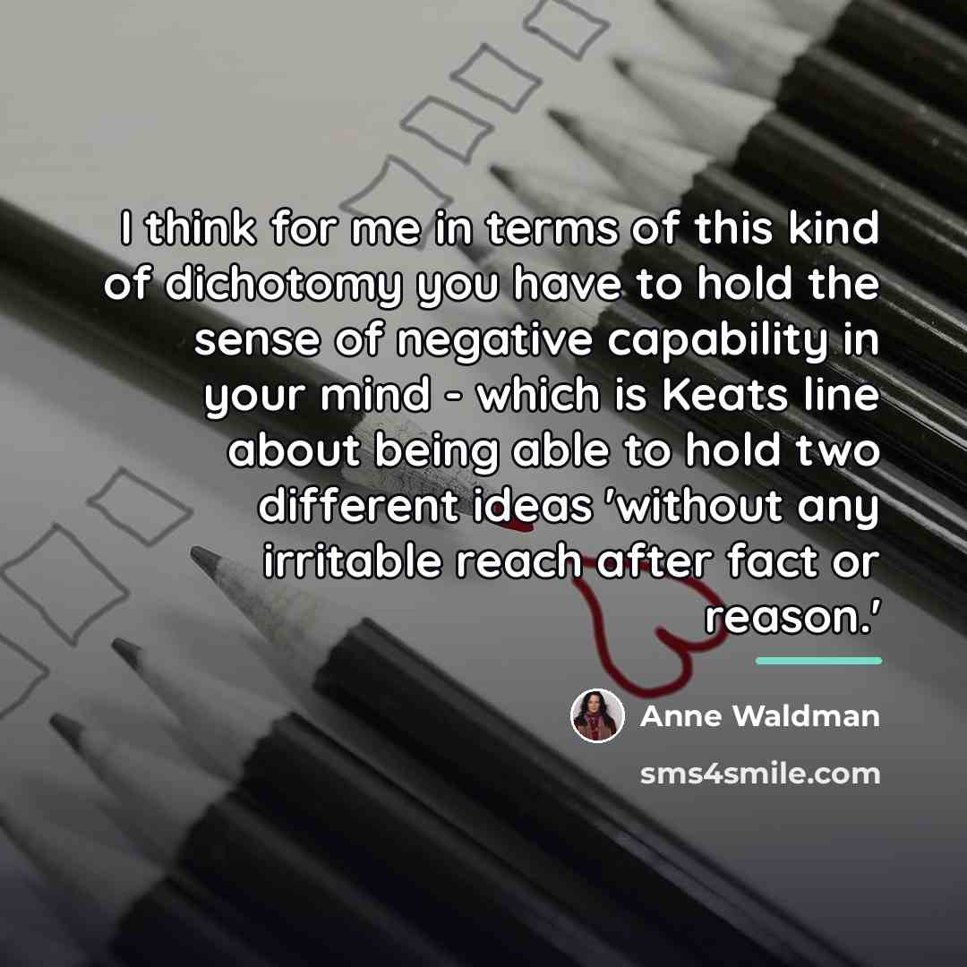 “I think for me in terms of this kind of…” quote by Anne Waldman