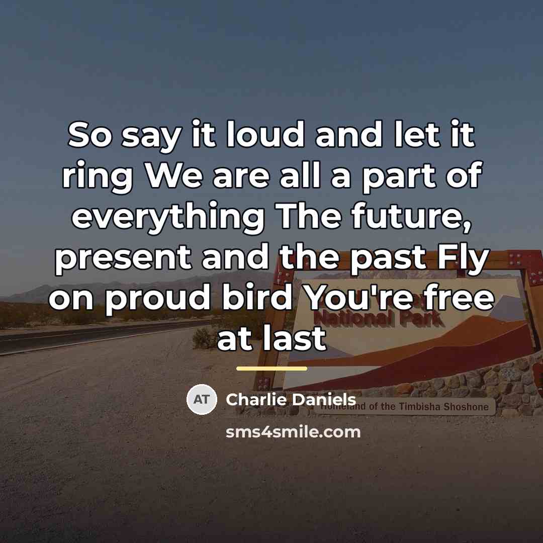 “So say it loud and let it ring We are…” quote by Charlie Daniels