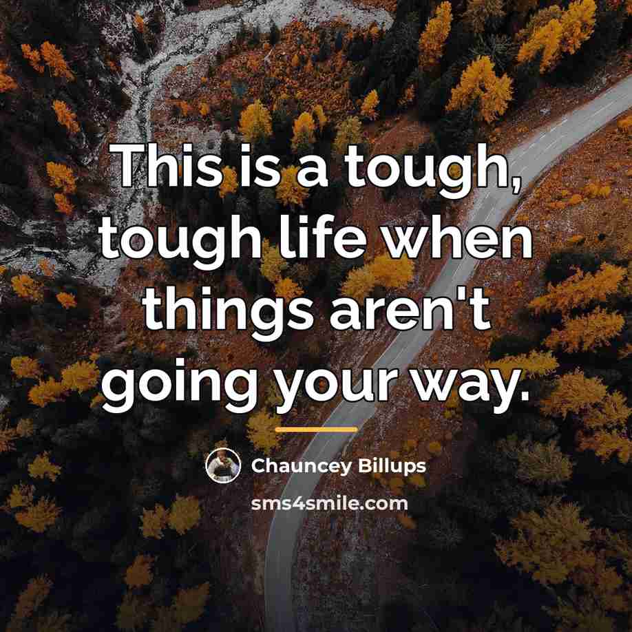 “This is a tough, tough life when things aren't going…” quote by Chauncey Billups