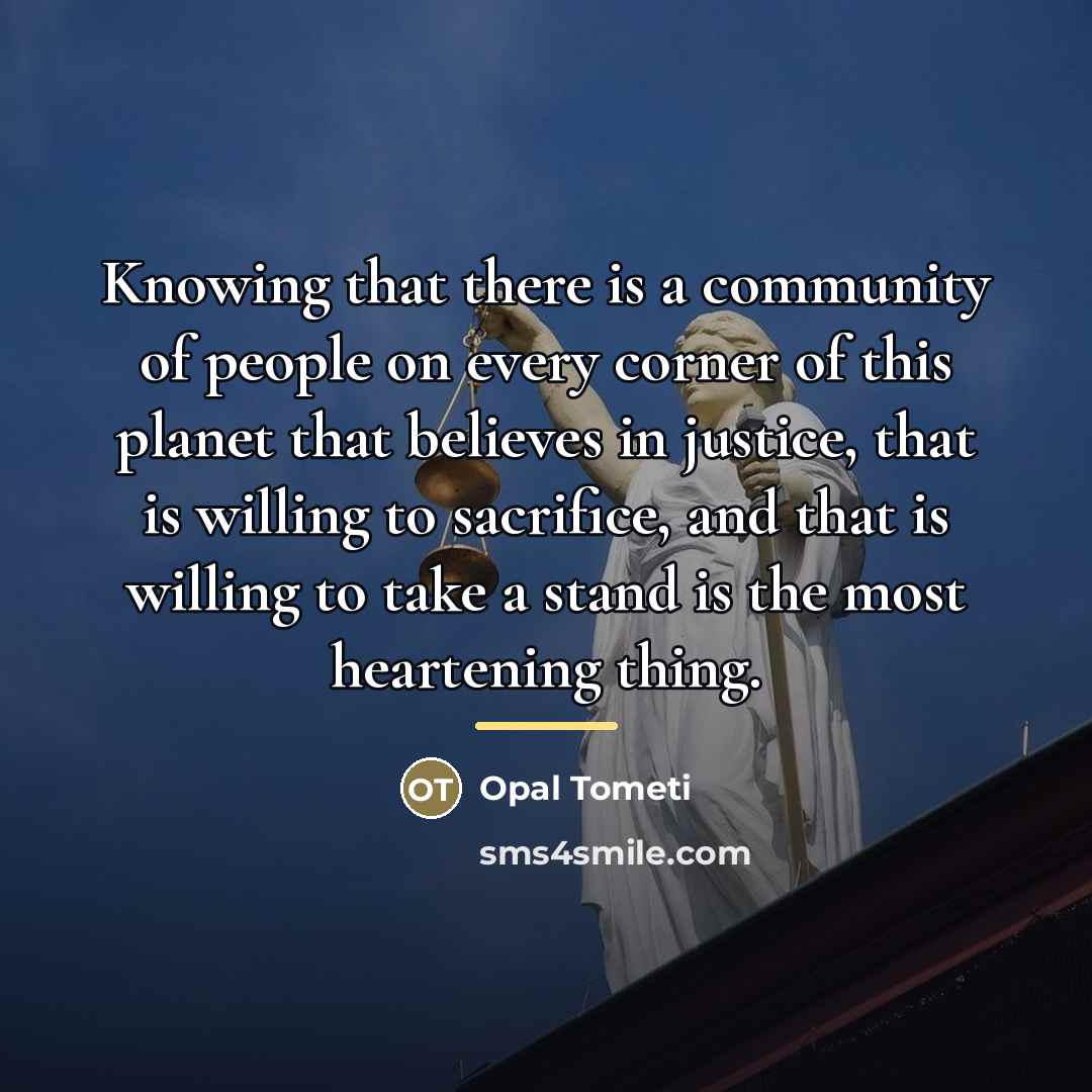 “Knowing that there is a community of people on every…” quote by Opal Tometi