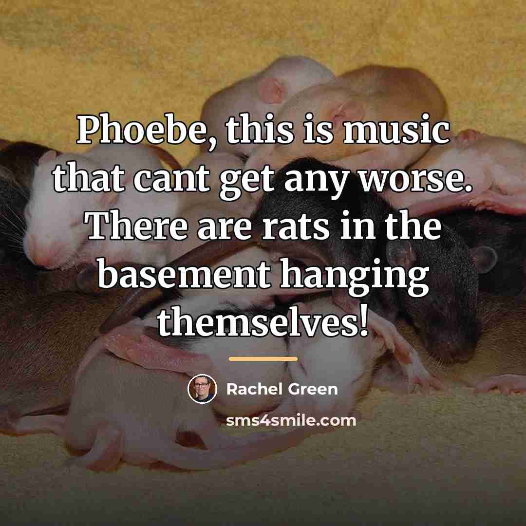 “Phoebe, this is music that cant get any worse. There…” quote by Rachel Green