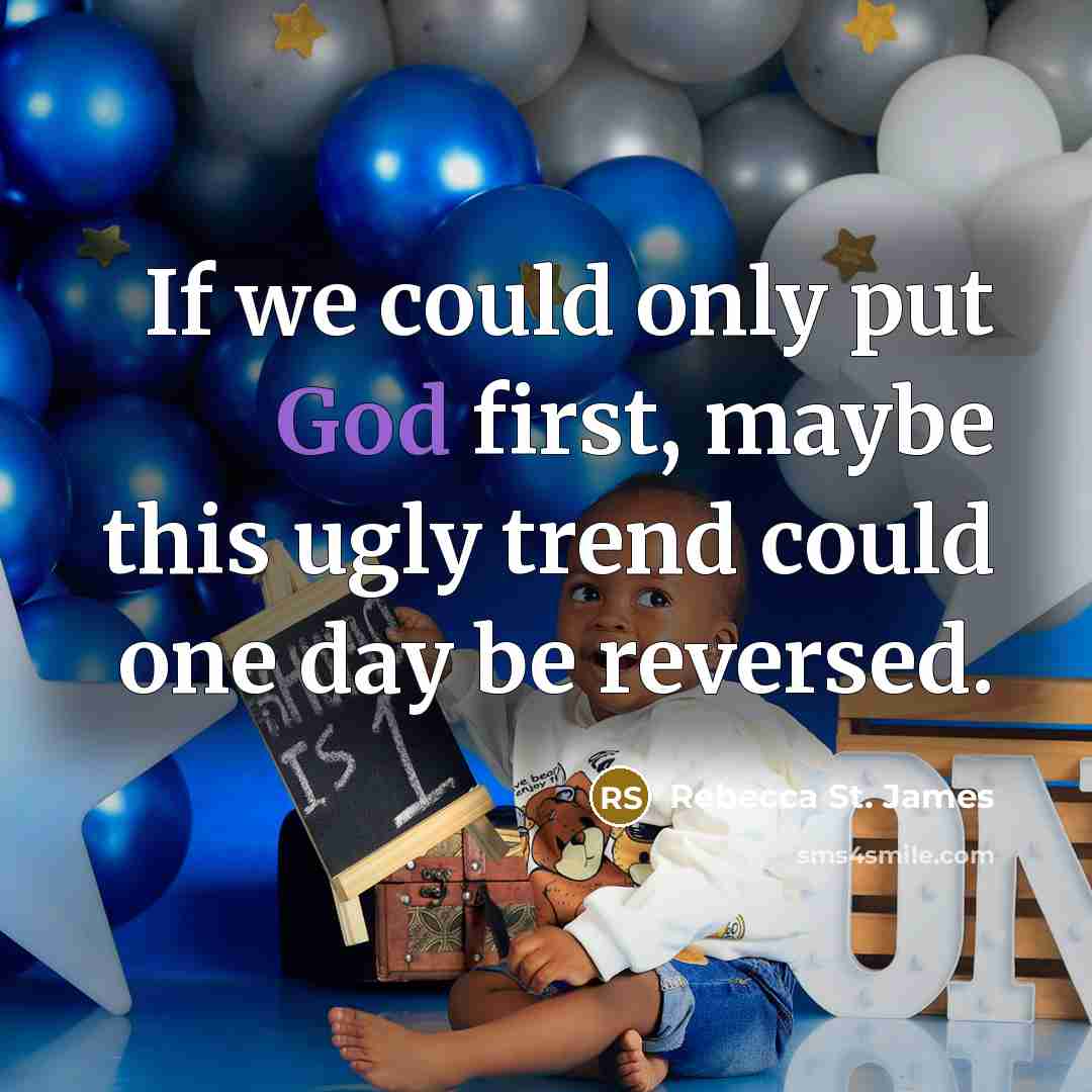 “If we could only put God first, maybe this ugly…” quote by Rebecca St. James