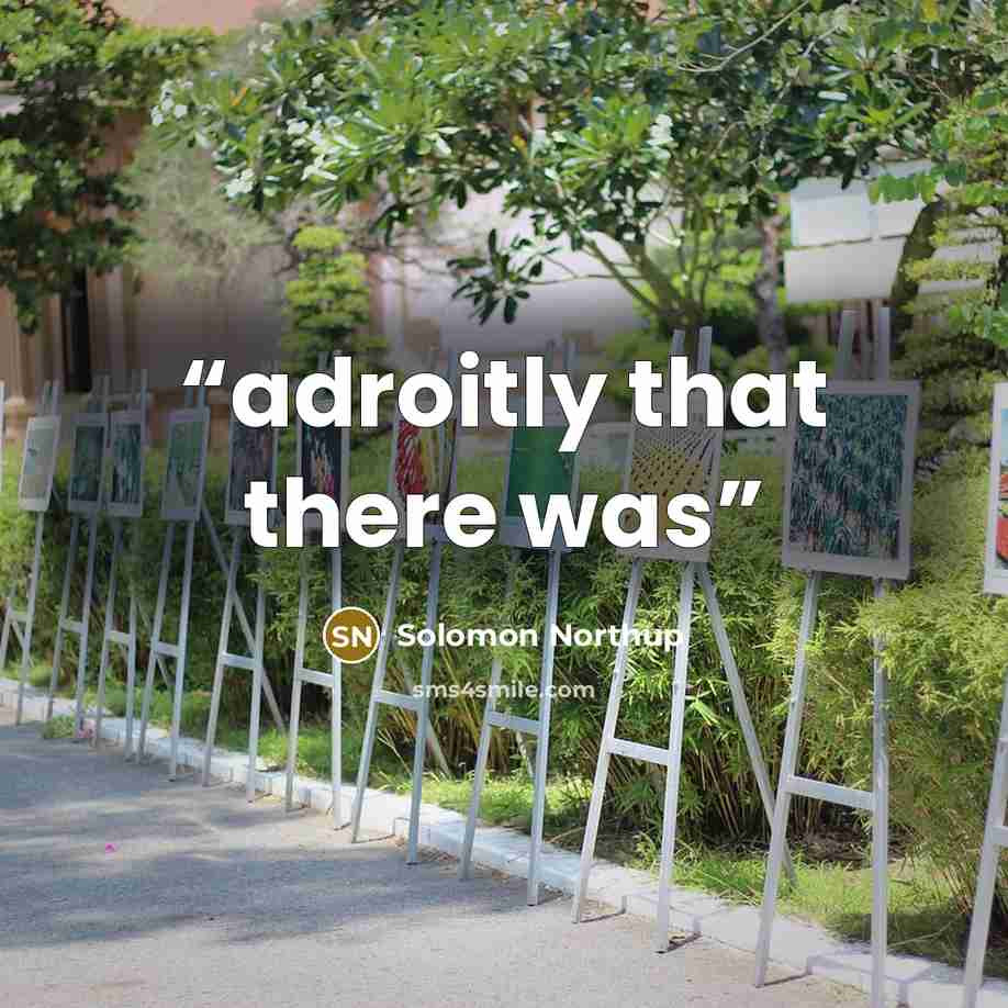 “adroitly that there was” quote by Solomon Northup