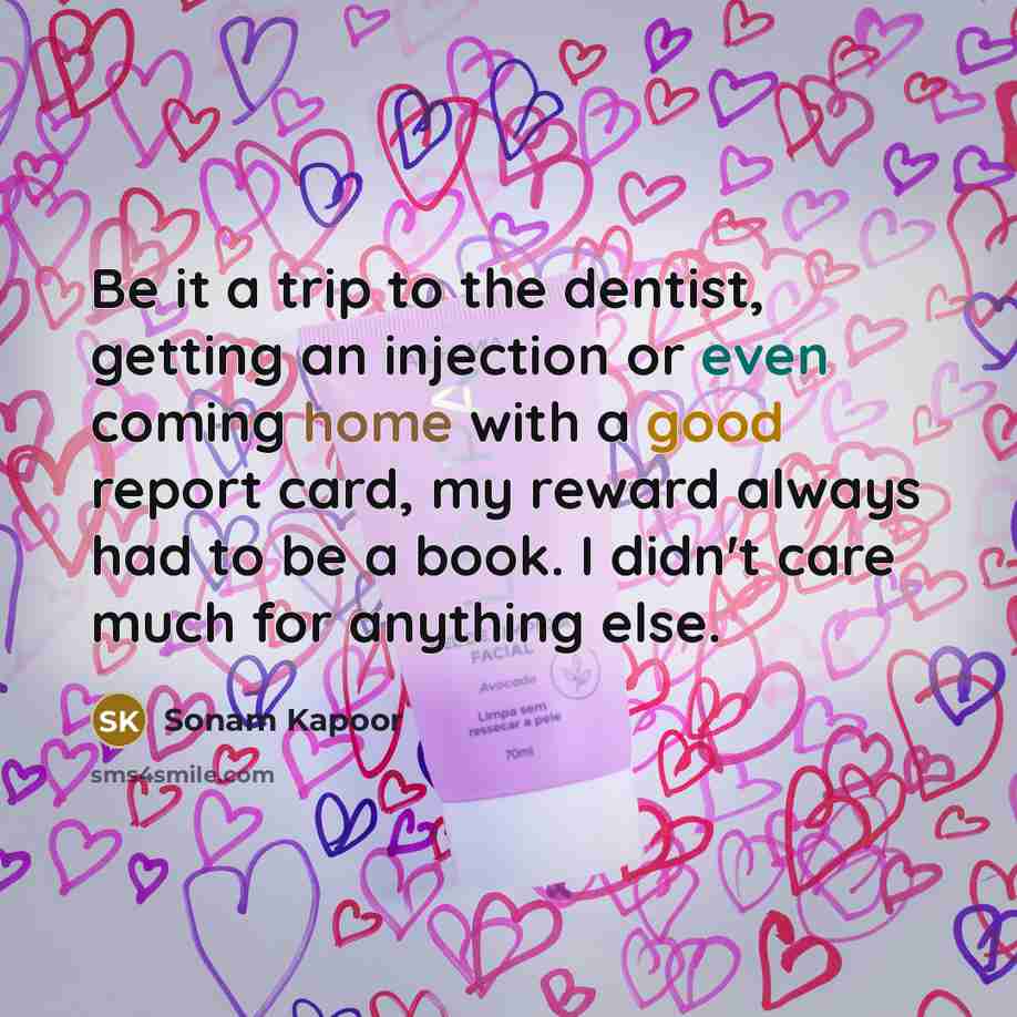 “Be it a trip to the dentist, getting an injection…” quote by Sonam Kapoor