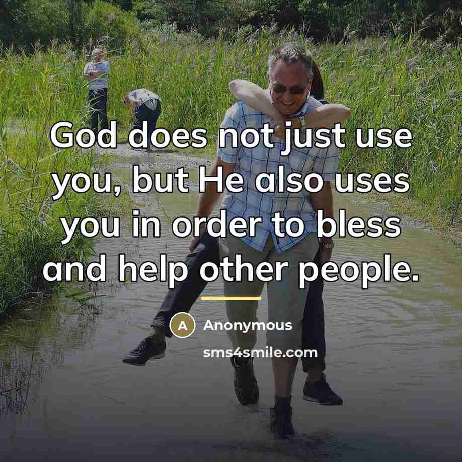 “God does not just use you, but He also uses…” quote by Anonymous