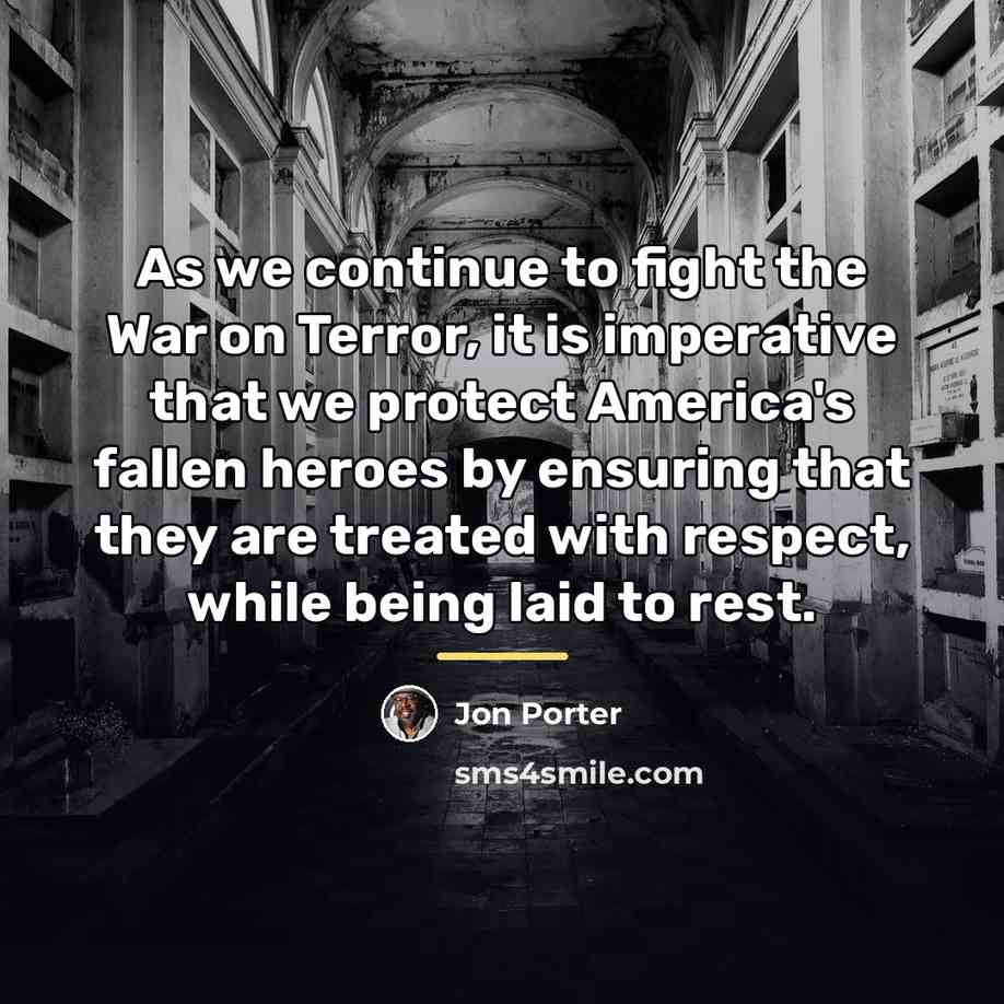 “As we continue to fight the War on Terror, it…” quote by Jon Porter