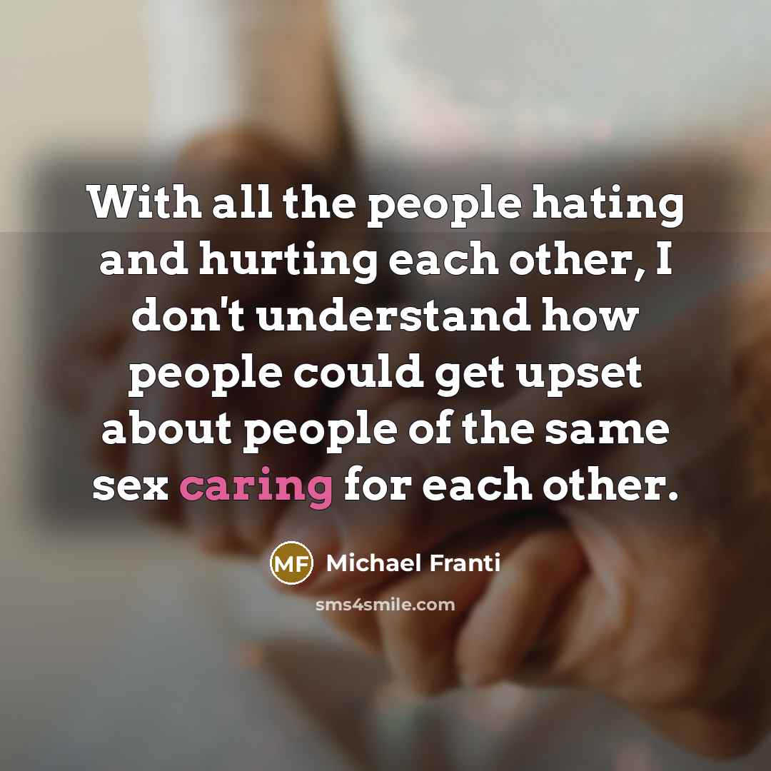 “With all the people hating and hurting each other, I…” quote by Michael Franti