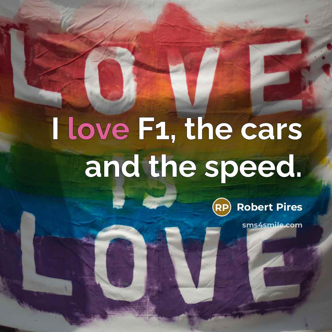 “I love F1, the cars and the speed.…” quote by Robert Pires