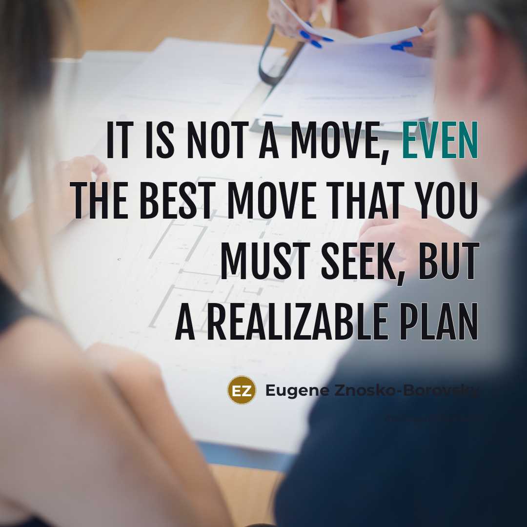 “It is not a move, even the best move that…” quote by Eugene Znosko-Borovsky