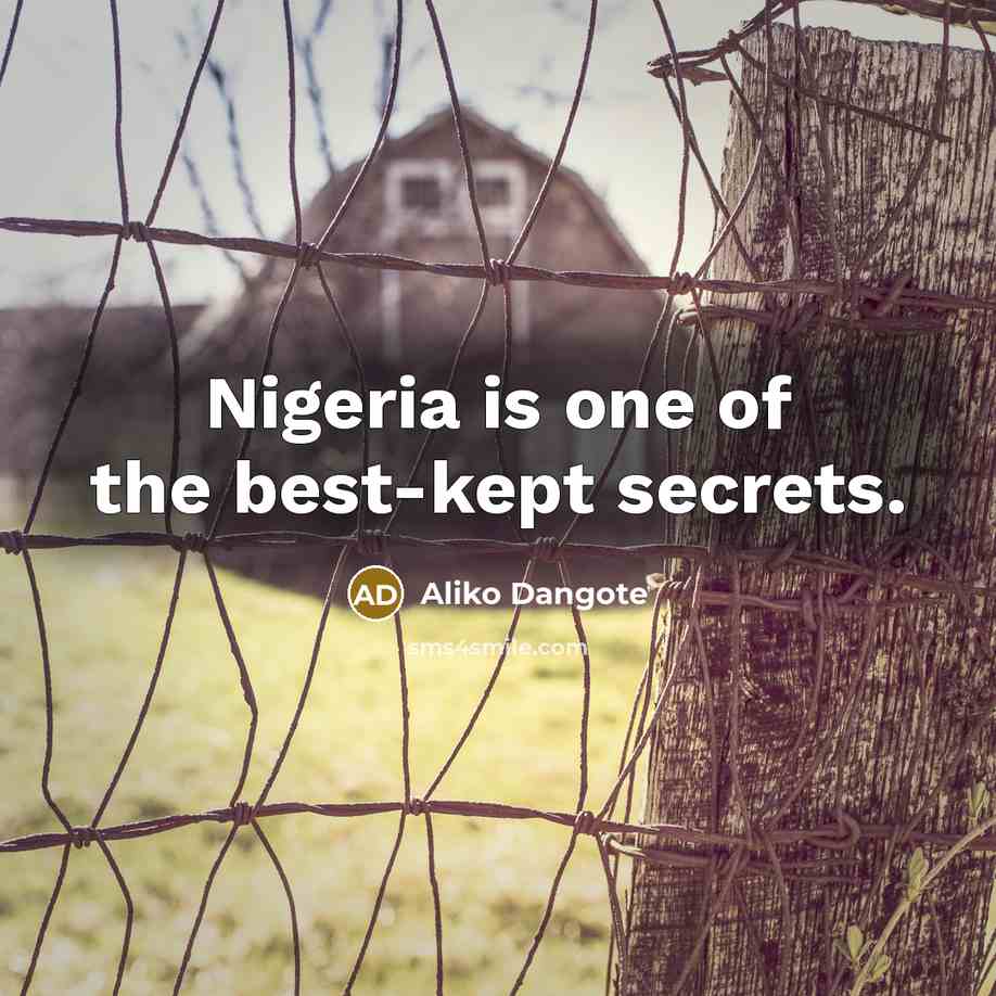 “Nigeria is one of the best-kept secrets.…” quote by Aliko Dangote