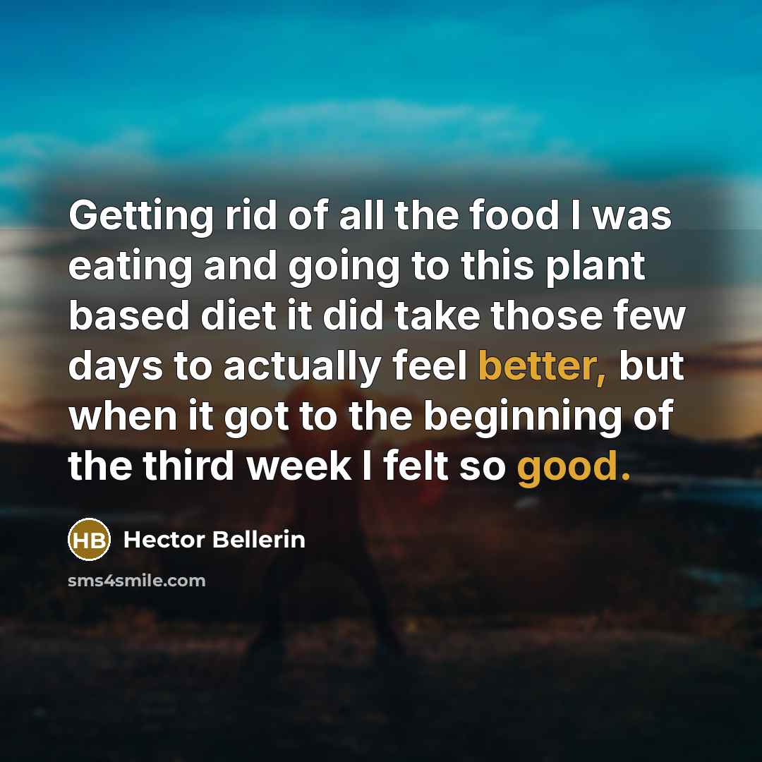 “Getting rid of all the food I was eating and…” quote by Hector Bellerin