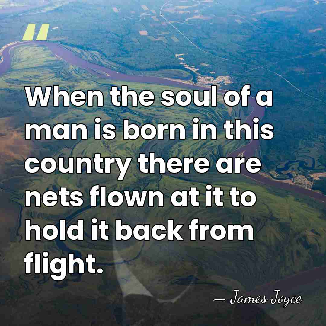 When the soul of a man is born in this country there&hellip; - James Joyce