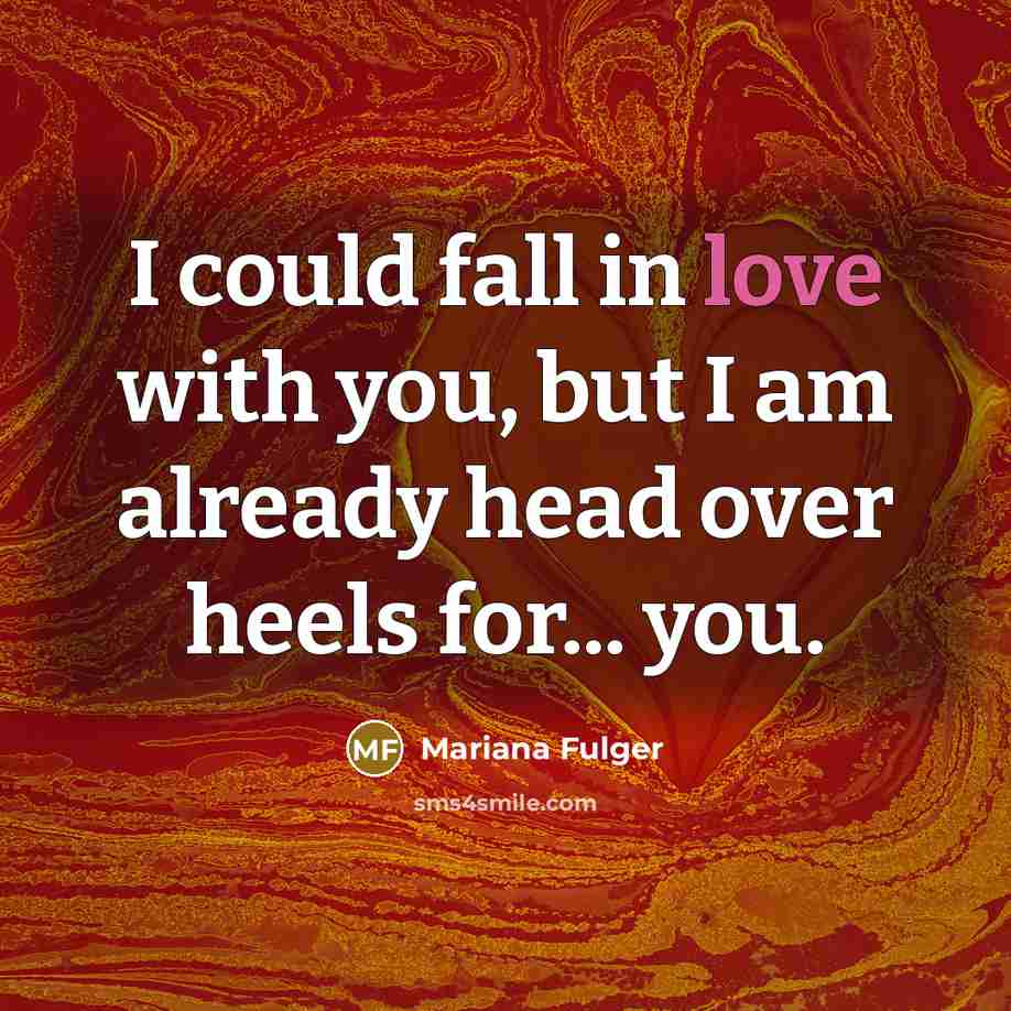 “I could fall in love with you, but I am…” quote by Mariana Fulger