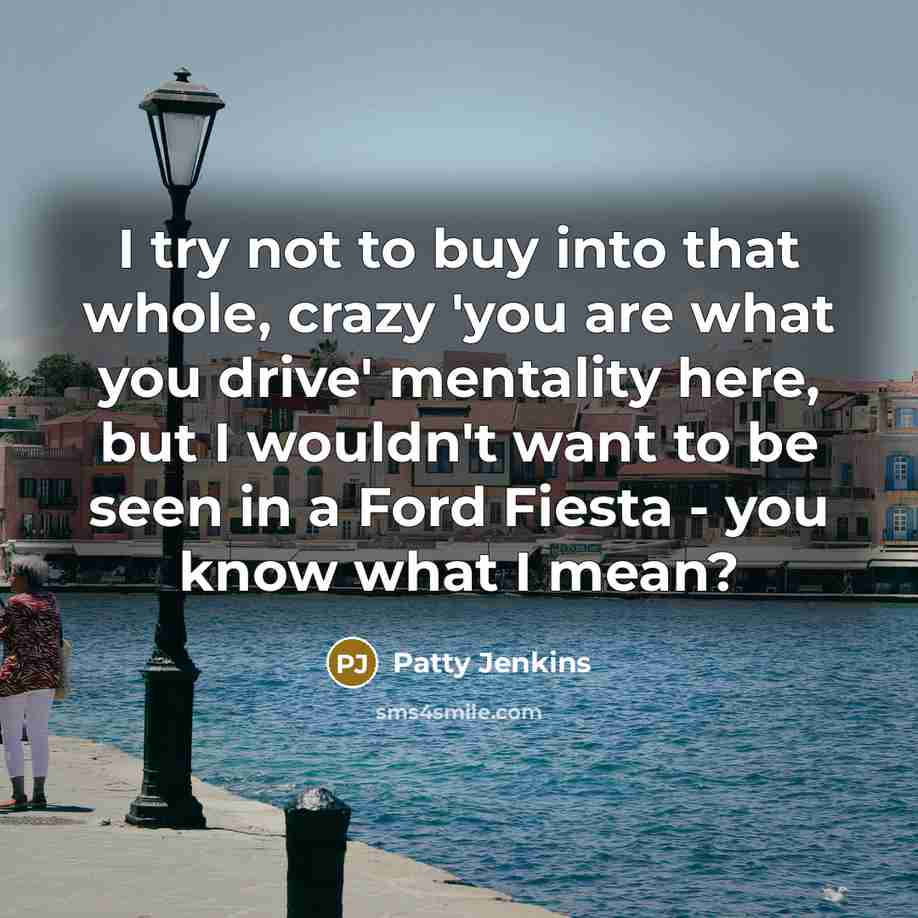 “I try not to buy into that whole, crazy 'you…” quote by Patty Jenkins