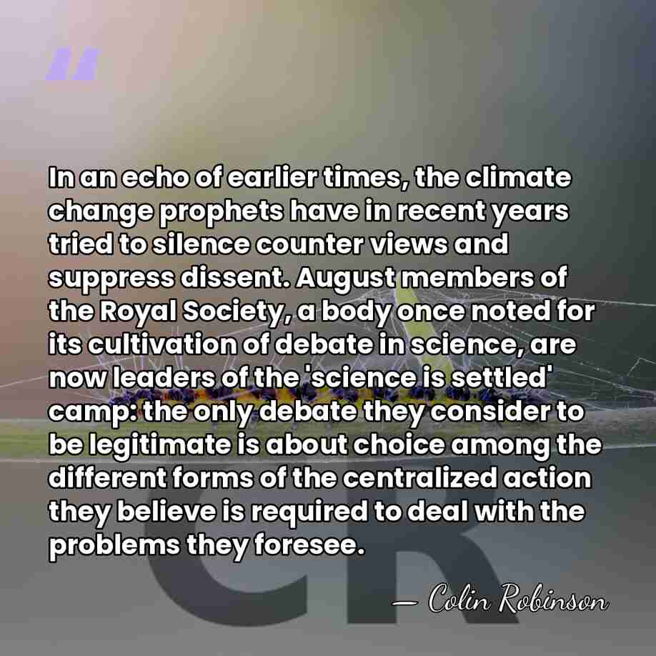In an echo of earlier times, the climate change prophets have in&hellip; - Colin Robinson