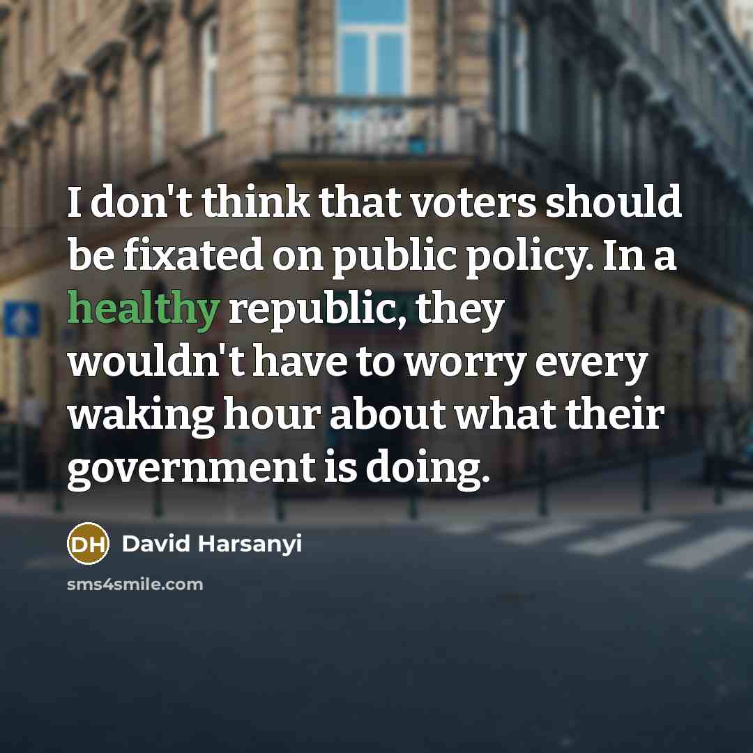 “I don't think that voters should be fixated on public…” quote by David Harsanyi