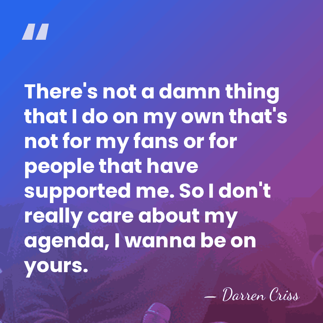 There's not a damn thing that I do on my own that's&hellip; - Darren Criss