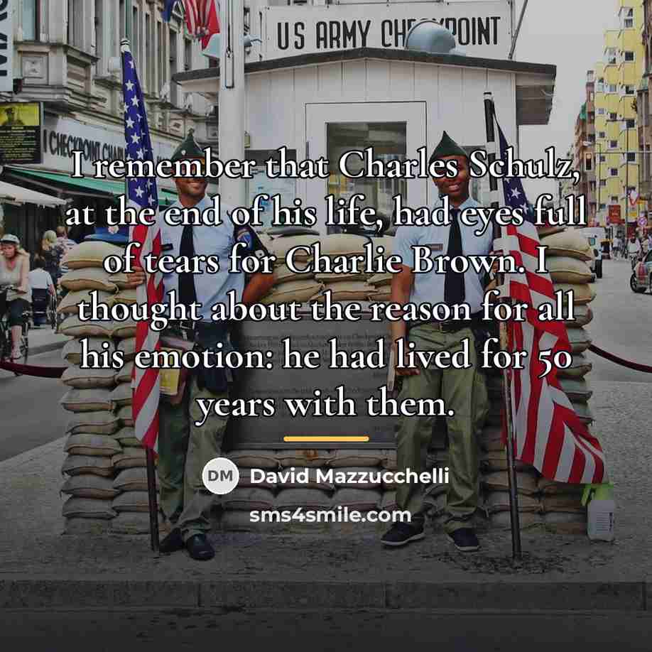 “I remember that Charles Schulz, at the end of his…” quote by David Mazzucchelli