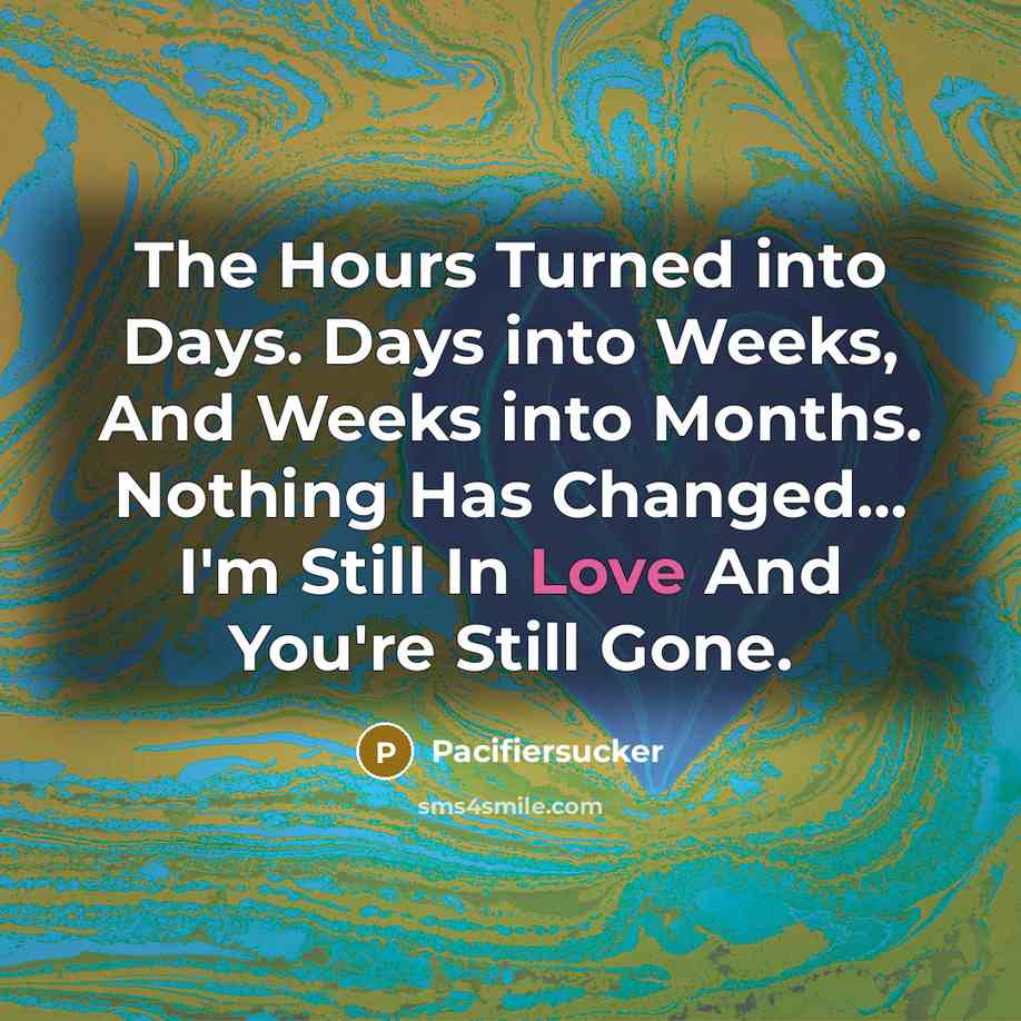 “The Hours Turned into Days. Days into Weeks, And Weeks…” quote by Pacifiersucker