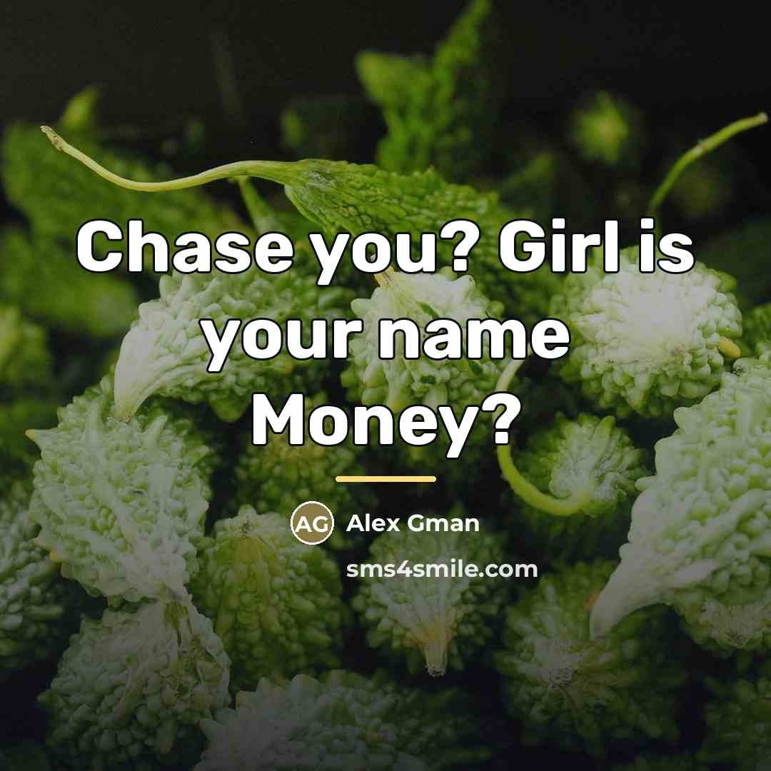 “Chase you? Girl is your name Money?…” quote by Alex Gman