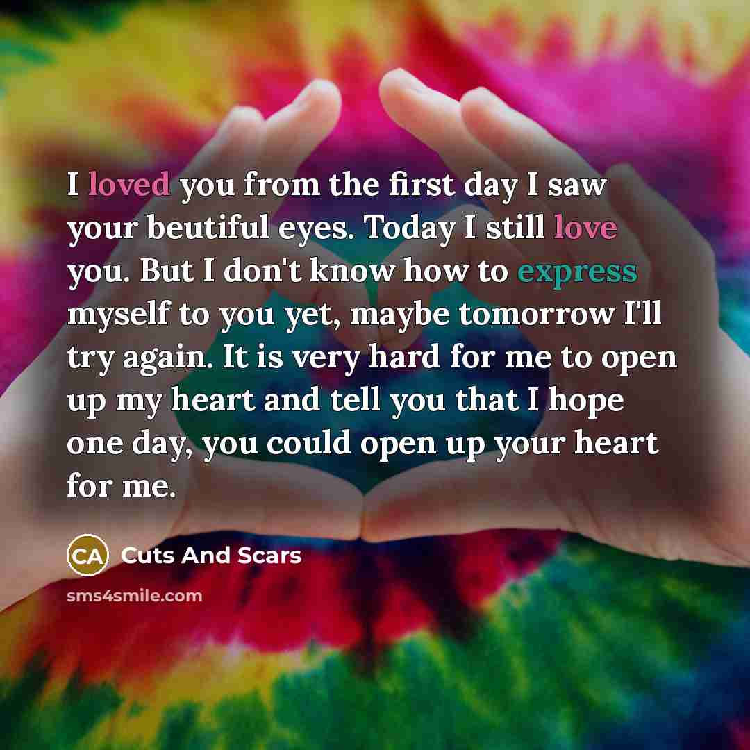 “I loved you from the first day I saw your…” quote by Cuts And Scars