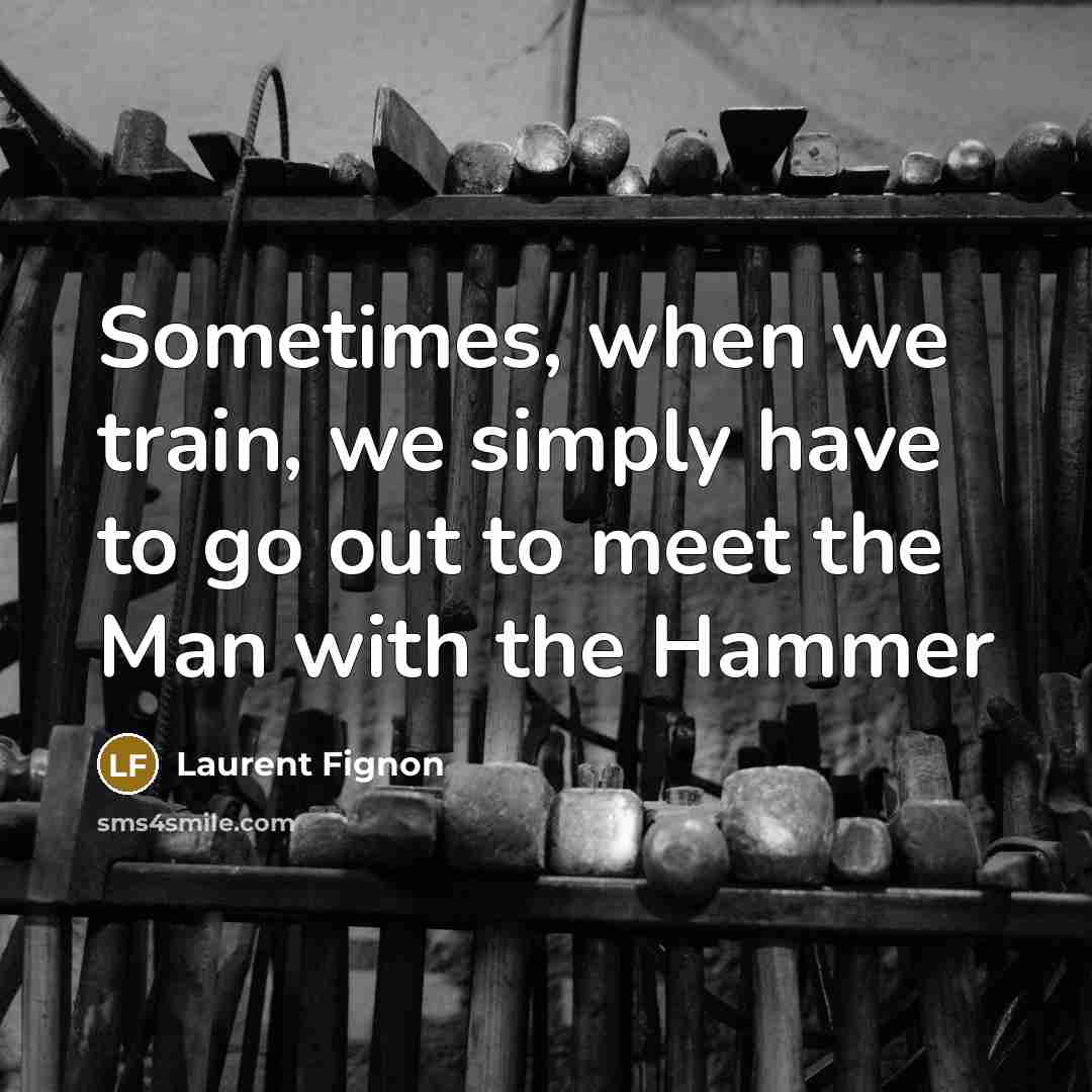 “Sometimes, when we train, we simply have to go out…” quote by Laurent Fignon