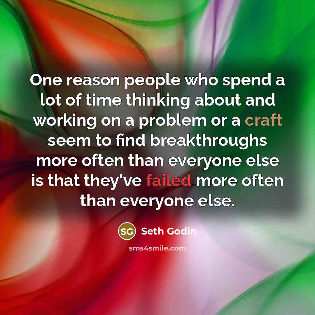 “One reason people who spend a lot of time thinking…” quote by Seth Godin
