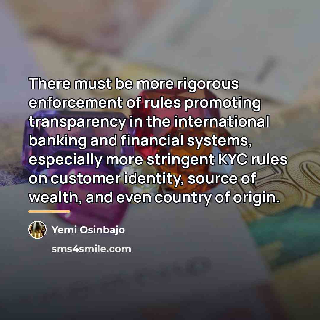 “There must be more rigorous enforcement of rules promoting transparency…” quote by Yemi Osinbajo