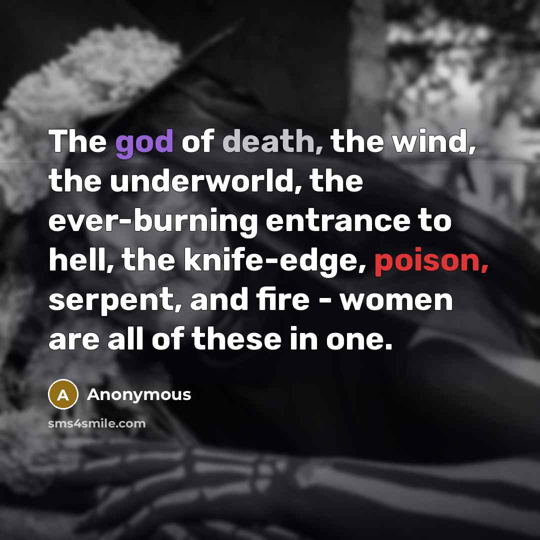 “The god of death, the wind, the underworld, the ever-burning…” quote by Anonymous