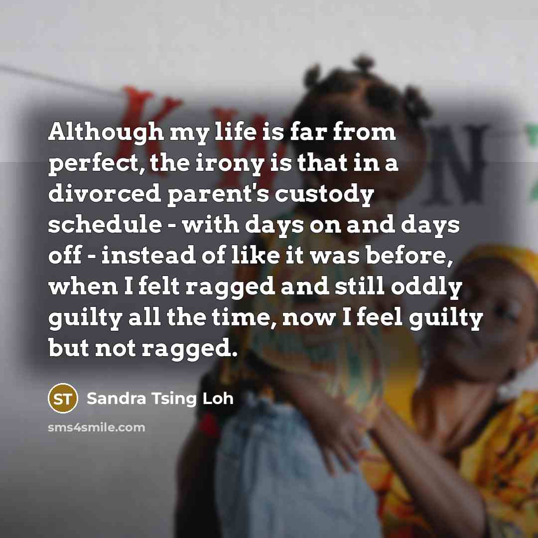 “Although my life is far from perfect, the irony is…” quote by Sandra Tsing Loh