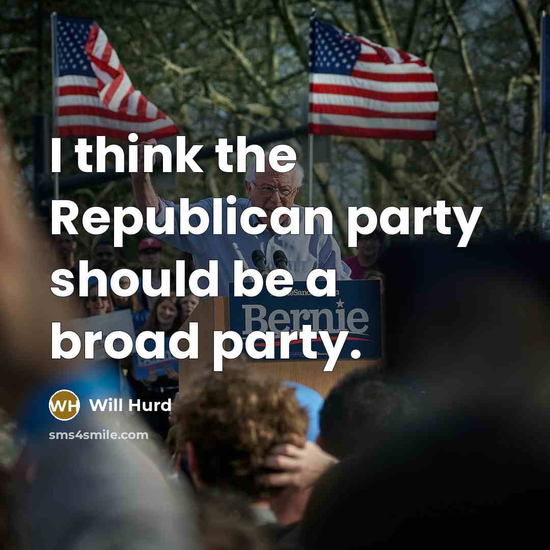 “I think the Republican party should be a broad party.…” quote by Will Hurd