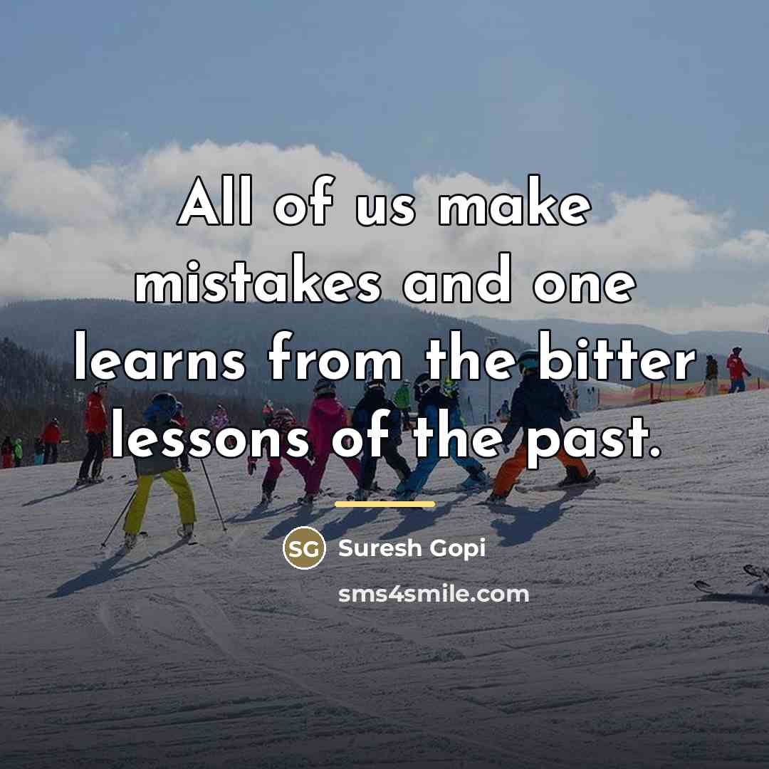 “All of us make mistakes and one learns from the…” quote by Suresh Gopi